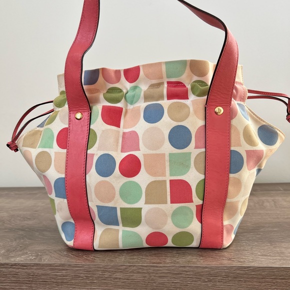 Vintage Geometric Shape Drawstring Kate Spade Tote - Picture 8 of 10